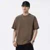 Camiseta de Algodón con Tecnología de Enfriamiento de Gama Alta Cuello Redondo para Hombre Verano 2026 Nuevo Estilo Sencillo Estilo Maduro Blanco