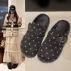 Venta Caliente Hebilla Retro Birkenstock 2026 Otoño Punta Cerrada Medias Zapatillas Mujer Suela Suave Bloque de Color Persona Perezosa Versátil al Aire Libre Mules