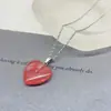 Explosões Atacado Pedra Natural Colar Amor jade pêssego coração formato de coração cristal corrente clavícula amantes amor presente de aniversário