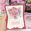 Navidad ins negocio tulipán regalo de cumpleaños tarjeta de felicitación linda creativa tarjeta 3D tarjeta de bendición de pastel