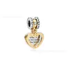 Panjia Dora Plata de Ley S925 Corazón Rosa Flor de Primula Colgante Pulsera Redonda con Cuentas Pulsera Accesorios DIY