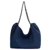 Bolso de mezclilla de gran capacidad para mujer, ligero, nuevo modelo otoño 2026, bolso de hombro para estudiante universitaria, bolso tote con cadena