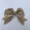 Pinza para el cabello de lazo con pedrería brillante para flequillo, Pinza de pico de pato de moda para niña con lazo grande, Suave con el cabello, Dulce y linda