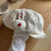 Boina de Coelho Fofa de Desenho Animado para Mulheres, Primavera e Verão, Faz o Rosto Parecer Menor, Chapéu de Pintor Nuvem, Circunferência da Cabeça Grande, Chapéu Octogonal