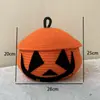 Cesta de Abóbora Trançada de Halloween com Tampa à Prova de Poeira Cesta de Armazenamento para Desktop Cosméticos Miudezas Cesta de Armazenamento para Lanches
