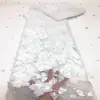 Malla de Tela Bordada 3D, Tela Bordada Estéreo con Cuentas Hecha a Mano, Tela para Vestido de Ropa de Primavera y Verano Lista para la Venta