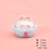 Nuevo Juguete de Comida Artificial de Dibujos Animados Cazuela Resina Accesorios Pequeños Conejo Lindo Cerdo Pegamento de Crema Accesorios para Joyería DIY