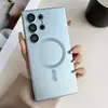 Aplicable Transfronterizo Samsung S26Ultra Pintura Metálica Silicona Líquida Funda Magnética para Teléfono S25 Película para Lente Cubierta Protectora