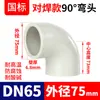 Rongsheng Pph90 Codo Soldadura por Fusión en Caliente Accesorios Químicos para Tubería PPR Tubería de Codo en Ángulo Recto Tubería de Suministro de Agua Accesorios de Plástico 50