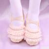 Sapatos de dança de balé de lona Japonês estilo coreano renda menina desempenho sapatos de dança bonito menina crianças Sapatos de dança do bebê