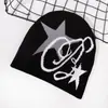 Europa y Estados Unidos explosiones transfronterizas patrón de estrella de cinco puntas gorro tejido personalidad tendencia moda otoño e invierno deportes al aire libre frío cálido