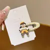 Grampo de Franja de Desenho Animado com Bolinhas para Testa, Grampo Lateral Doce Ins Nicho Grampo Bico de Pato Grampo para Cabelo Quebrado Novo Estilo 2025