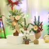 25CM decorações de Natal desktop janela exibição mini árvore de Natal decoração vaso festival cena layout decorações