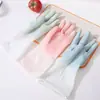 Guantes domésticos degradados, impermeables, antideslizantes, guantes de goma duraderos para lavar platos, limpieza de cocina, uso doméstico, en stock para venta al por mayor