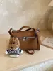 Bolso coreano de estilo fresco dopamina Otoño 2025 Moda Bolso cruzado simple con patrón de lichi para mujer