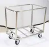 Carrito de lino carrito de servicio para hotel casa de huéspedes uso en lavandería tienda de tintorería almacenamiento acero inoxidable empuje manual carrito de ropa sucia otro