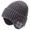 Gorro de invierno con forro polar, de lana gruesa, tejido a mano, para ciclismo al aire libre, cálido, con protección para los oídos, resistente al frío, para hombre, venta al por mayor