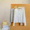 Cárdigan casual de estilo coreano de Lyocell, nueva prenda exterior corta versátil y elegante de otoño, top adelgazante, camisa de moda