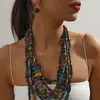 Collar Retro Exagerado Europeo y Americano para Mujer Estilo Bohemio Hecho a Mano con Cuentas Joyería de Cuentas Nueva Venta al por Mayor Transfronteriza