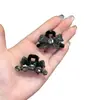 Pinza para el Cabello Roja de Lujo con Lazo y Brillantes Pedrería, Pinza Sencilla y Elegante para Flequillo, Pasador Lateral, Accesorio para el Cabello