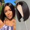 Amazon Cross-border Peruca Fashion Nova Europeia e Americana com Renda Frontal Ponto Médio Reta Peruca com Renda Frontal Cobertura Completa da Cabeça