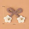 Patches de Tecido Doces Estilo Coreano Série de Cores Quentes Simples Acessórios de Coelho Flor Acessórios para Prendedores de Cabelo Acessórios para Cabeça Tecido Autoadesivo