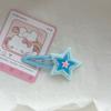 Pinza para el Cabello de Tres Colores con Forma de Estrella Color Crema, Pinza de Pato, Pinza Lateral Dulce y Femenina de Estrella de Cinco Puntas, Pinza para Flequillo, Pasador para Mujer, Tendencia al por Mayor