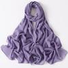 Malásia Prata Quente Flash Prata Completa Cor Sólida Pérola chiffon Cachecol Longo Cachecol Transfronteiriço Turbante chiffon Monocromático