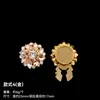 Atacado do Fabricante Moda Flor de Cristal Fivela de Metal Vidro Fivela de Strass DIY para Jaqueta Camisa Acessórios de Vestuário