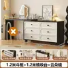 Penteadeira e Cômoda Estilo Francês Vintage para Apartamentos Pequenos, Mesa de Canto de Cama com Armário Integrado, Novo Modelo 2025