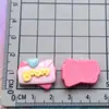 Tarjeta de personaje brillante de dibujos animados letra color macarrón pasador accesorios para el cabello material hecho a mano accesorios para carcasa de teléfono móvil parche