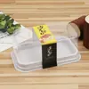 Venta al por mayor de fábrica en stock caja para pastel sabor antiguo temprano repostería mousse lasaña pan de miel blíster caja de embalaje transparente