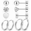 Conjunto de brincos de 10 peças conjunto de brincos brincos simples brincos de bolo redondo Europa e Estados Unidos joias de perfuração transfronteiriças atacado Amazon