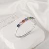Pulseira geométrica quadrada de cobre com zircônia colorida, moda europeia e americana, nova, para mulheres, ornamentos de mão com diamantes coloridos, atacado