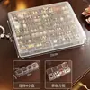 Caja de Almacenamiento para Joyería para Pendientes, Colgantes, Accesorios, Cadenas Largas y Cadenas de Cuentas; Protección de Color Duradera, Ultra Transparente y Transparente, Caja de Diseño Sencillo