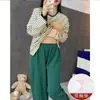 Cartoon doce urso de morango em torno do pescoço pijama de manga comprida mulheres com almofada no peito primavera e outono menina casual solta plus size terno