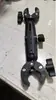 Suporte de guidão universal para motocicleta com cabeça dupla, suporte de câmera esportiva em forma de U resistente a choques, clipe de selfie para motocicletas