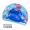 Gorros de natación infantiles del fabricante en stock para niños y niñas, no apretados, protectores de oídos, gorros de natación lindos, gorros para bebés