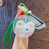 Chaveiro Pingente Coelho de Pelúcia Bola Bobo Desenho Animado Fofo Casal Pingente Boneca Chaveiro de Mochila Escolar Presente