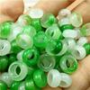 Anel Pequeno de Jade Fivela de Dinheiro Contas Soltas Artesanais DIY Acessórios de Fivela de Jade Círculo de Anel de Jade Furo Grande Contas de Ábaco Joias