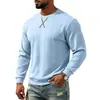 Sudadera casual de cuello redondo con bordado, manga larga, jacquard simple de peso pesado, corte holgado, para hombre, superventas de otoño e invierno, europea y americana, transfronteriza