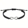 Pulsera de Amistad Tejida Inalámbrica Ajustable de Aleación Simple con Hebilla de Figura de Ocho Estilo Europeo y Americano de Venta Caliente Transfronteriza para Parejas Sin Barreras de Distancia