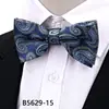 Gravata borboleta formal retrô masculina Nova moda Casamento Gravata de pescoço com estampa paisley Decoração de camisa Gravata borboleta vinho
