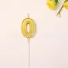 Velas Numéricas Doradas Ranuradas al por Mayor para Pasteles de Cumpleaños, Fiestas Románticas de Confesión del Día de San Valentín y Velas Numéricas de Enchufe