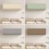 Funda Protectora para Aire Acondicionado Modelo Nuevo 2025 Universal Multimarca Elástica Cubierta Completa Oculta Imperfecciones Color Sólido Estilo Crema