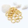 Ouro Mate Antigo 18K Bambu Anel Fechado Colar Pulseira Junta Espaçador DIY Joias Feitas à Mão Banhado a Ouro