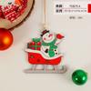 Pingente de desenho animado de Natal transfronteiriço Pingente de madeira para idosos Decoração de alce de homem-biscoito Enfeites pendurados Enfeites pendurados de árvore de Natal