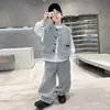 Conjunto de Ropa de Primavera para Niños: Chaleco y Pantalón Largo, Niños Grandes 2026 Nuevo Conjunto Casual Elegante de Dos Piezas para Primavera y Otoño, Al por Mayor