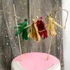 Decoración de Pastel para Fiesta Estilo Ins Papel de Color Borla Enchufe Boda Fiesta Postre Decoración Bandera Día de la Madre