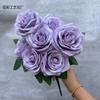Arranjo de Flores de Casamento de Rosas Redondas de 7 Cabeças Adereços de Fotografia Decoração de Arranjo de Flores Rosa Rosa Enrolada Ao Ar Livre
